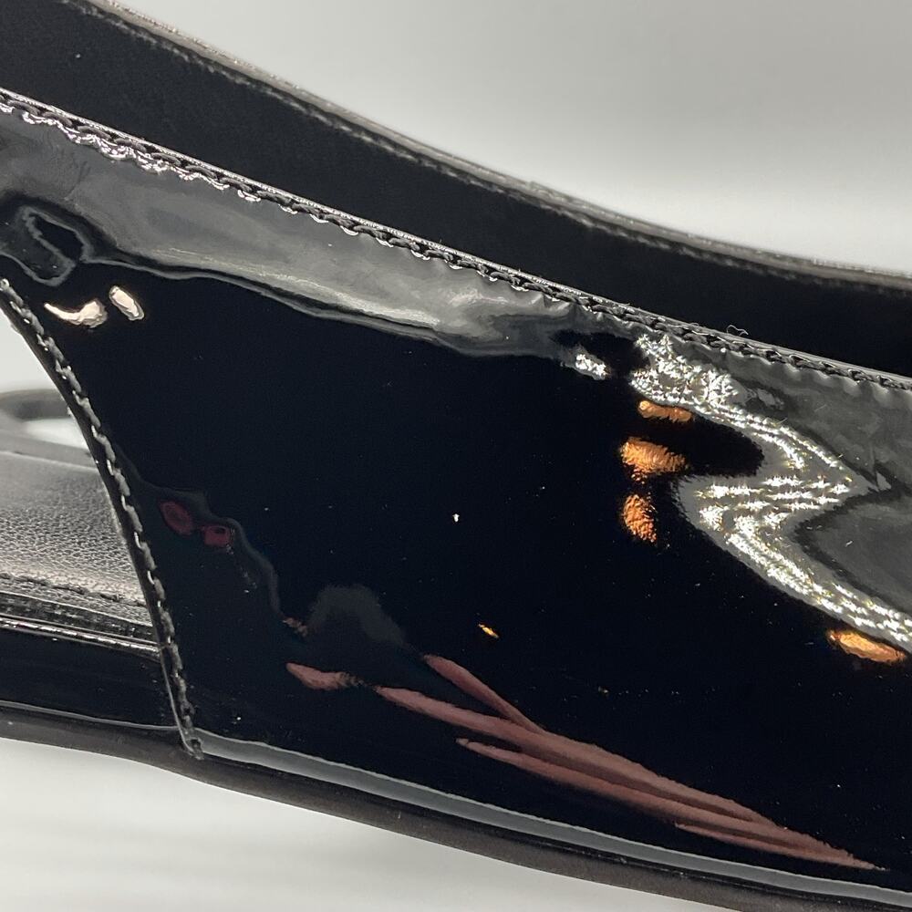 NEW Marc Fisher Women’s Gabra Patent Leather Slingback Flats Black Size 8M - Picture 7 of 11